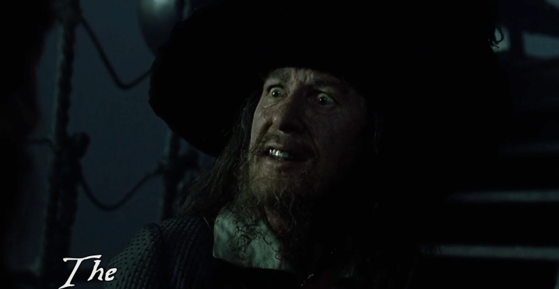 Captain Barbossa saying 'The code is more what you call guidelines than actual rules'