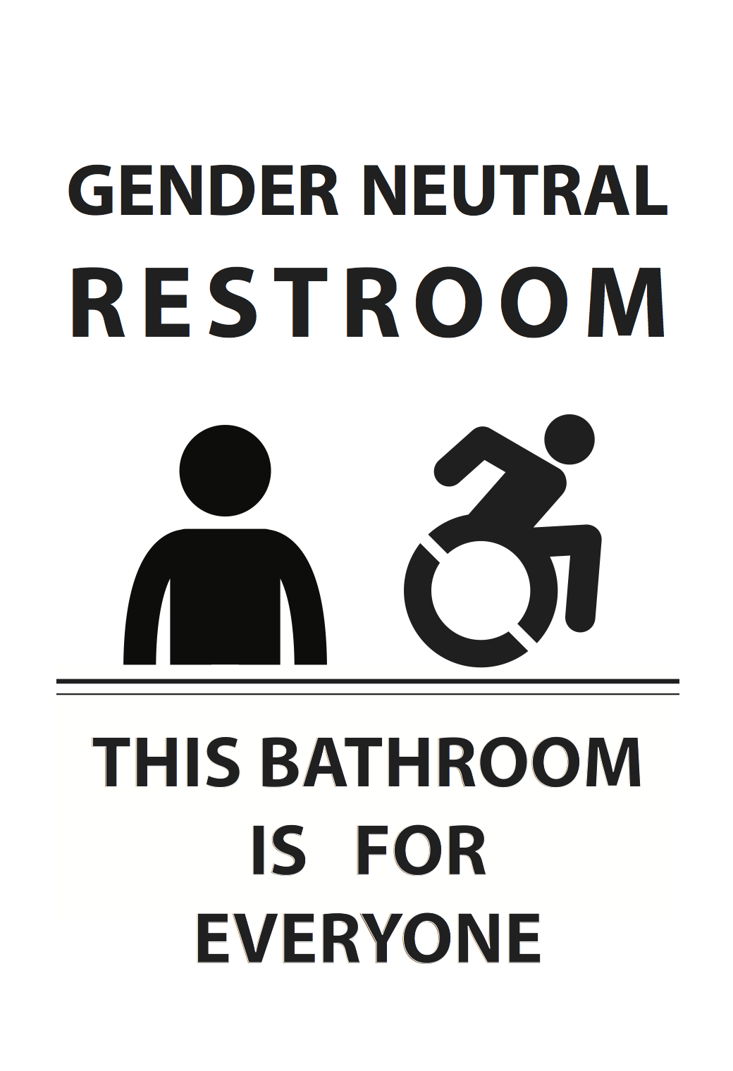 Gender Neutral Bathroom sign